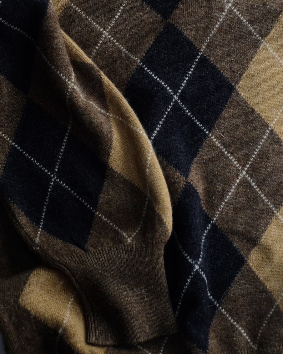 Malo Cashmere Sweater, Argyle