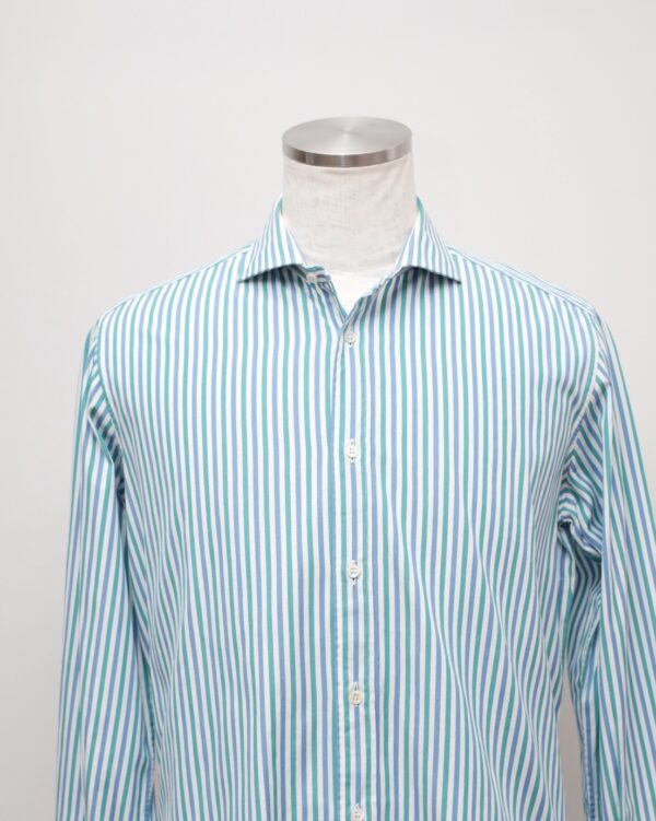 su misura, striped shirt in cotton